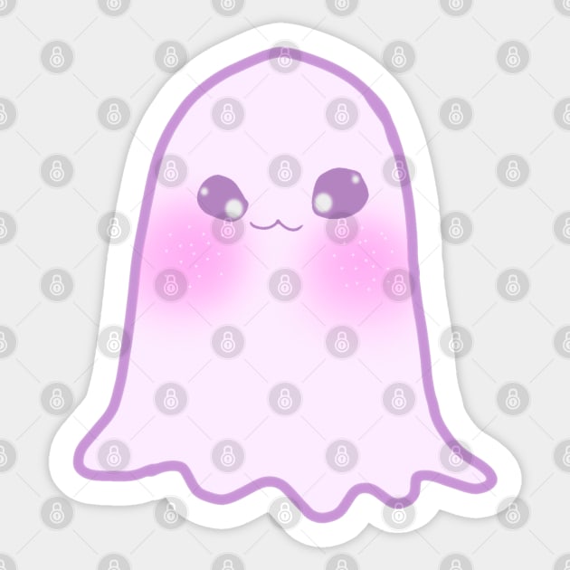Cute Kawaii Smiling Ghost Face Sticker by ROLLIE MC SCROLLIE